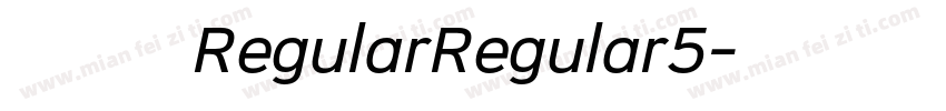 汉文活艺 RegularRegular5字体转换